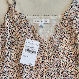 Polka dot blouse tank